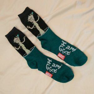 Marvel Guardians Of The Galaxy Groot Socks Loot Crate Exclusive